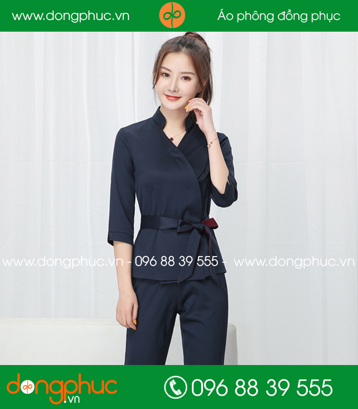 Đồng phục spa màu tím than